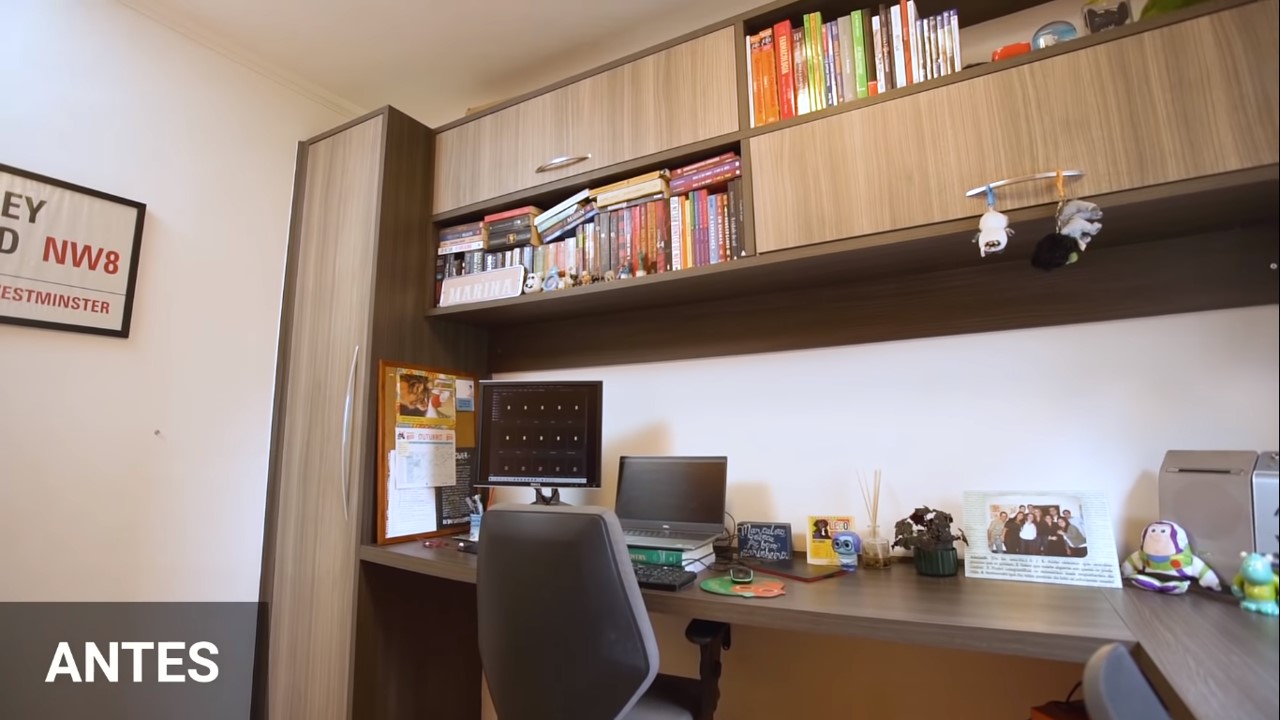 misao decor home office decorada com piso vinílico