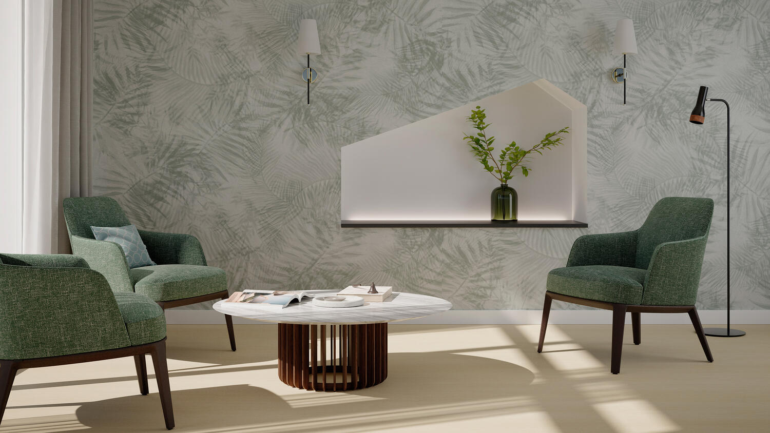 Linha ProtectWALL – Revestimento Vinílico para Parede Cor Palm Kaki (264991095) – Tarkett