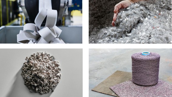 Fabricante de pisos vinílicos, a marca Tarkett utiliza matérias-primas recicladas na fabricação de novos pisos, aumentando a proporção delas na composição a cada ano